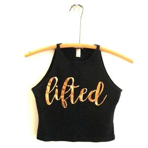 Lifted racer back crop top